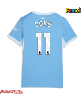 Manchester City Jeremy Doku #11 Tricou Fotbal Replică 2026-27 Femei Acasa Manchester City Jeremy Doku #11 Tricou Fotbal Replică 2026-27 Femei Acasa